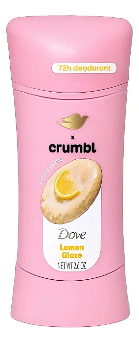 Desodorante Dove Crumbl Lemon Glaze Torta Limão Sem Aluminio Lemon Glaze