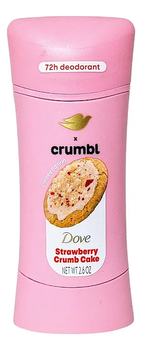 Dove Crumbl Desodorante Strawberry Crumb Cake Sem Alumínio