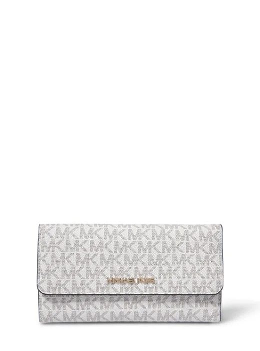 Carteira Michael Kors Feminina Jet Set Travel Vanilla Logo Liso