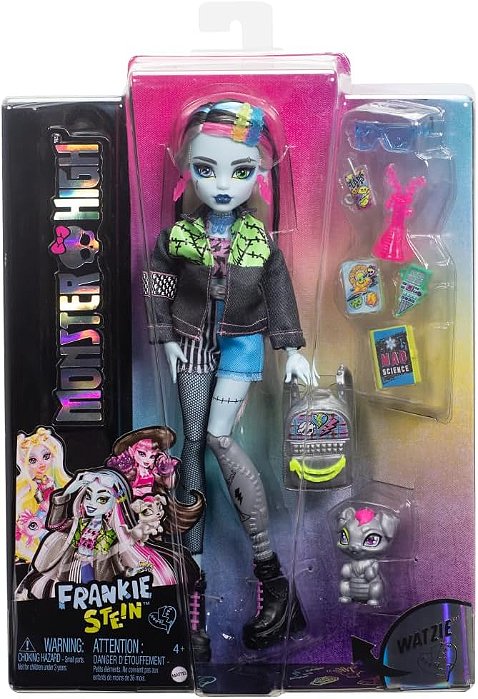 Boneca Monster High Frankie Stein Com Jaqueta Jeans E Shorts