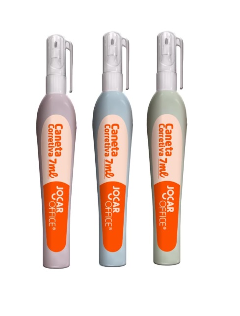 Corretivo Caneta 7mL Corpo Colorido Jocar Office