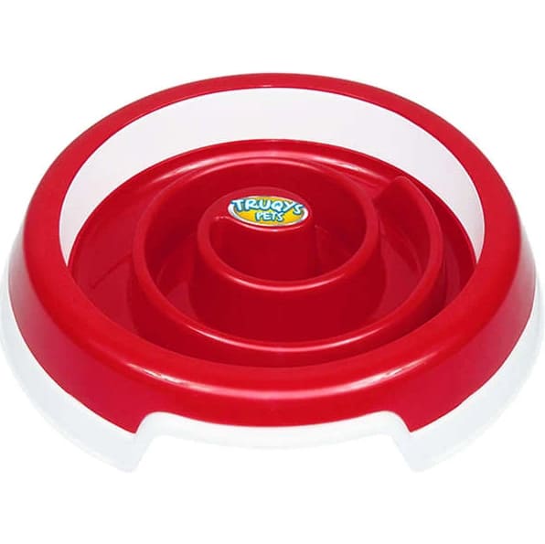 COMEDOURO TRUQYS PETS SLOW FOOD - VERMELHO