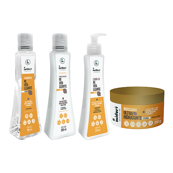 KIT TRATAMENTO CAPILAR VEGANO MIDORI 4 PRODUTOS