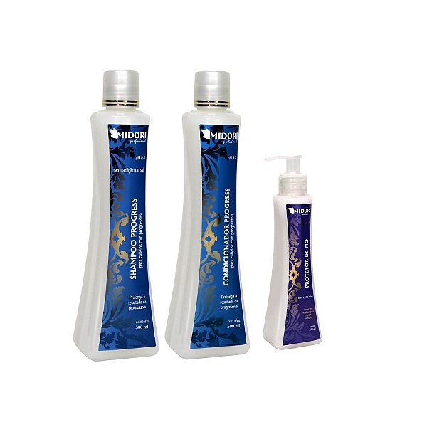 KIT SH  E COND PROGRESS MIDORI 500ML E PROTETOR FIOS 250ML