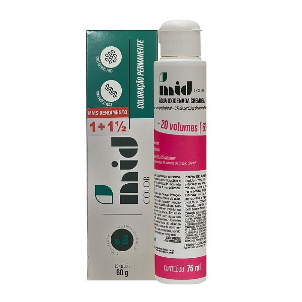 KIT MID COLOR 8.0 - LOURO CLARO MID COLOR 60G E OX 20VOL 75ML