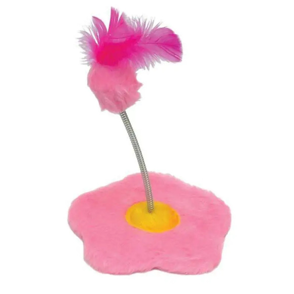 Brinquedo Flor Para Gato Rosa São Pet Único