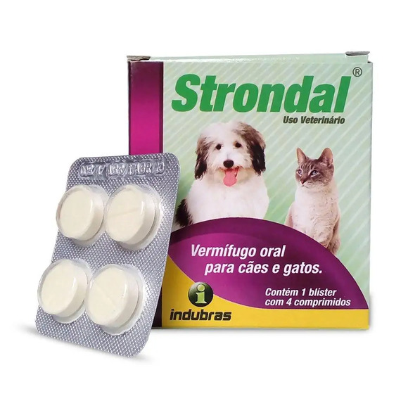 Vermífugo Strondal com 4 Comprimidos