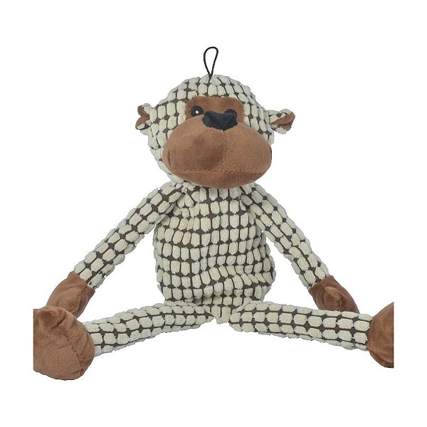 Macaco De Pelúcia P/Cães 50Cm Cinza