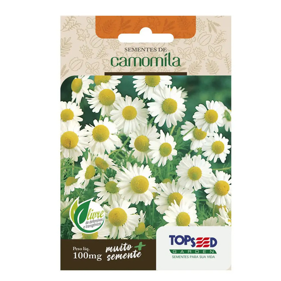 Sementes de Camomila Tradicional Topseed Garden Único