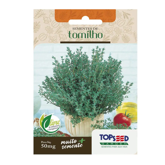 Sementes de Tomilho Tradicional Topseed Garden Único