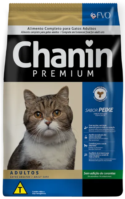 Ração Gato Chanin Peixe 10,1kg