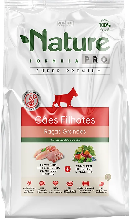 Ração Nature Fórmula PRO Cães Filhotes Raças Grandes