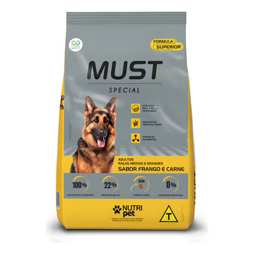 Ração Must Special Adulto Cães Frango E Carne 15kg