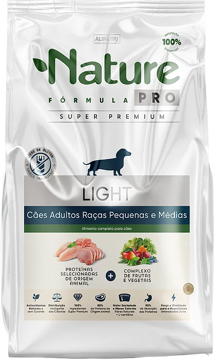 Ração Nature Fórmula PRO LIGHT Cães Adultos Raças Pequenas e Médias