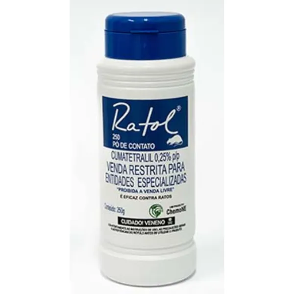 Raticida Pó de Contato Ratol 250g