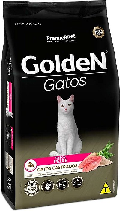 Ração Golden Gatos  Castrados sabor Peixe