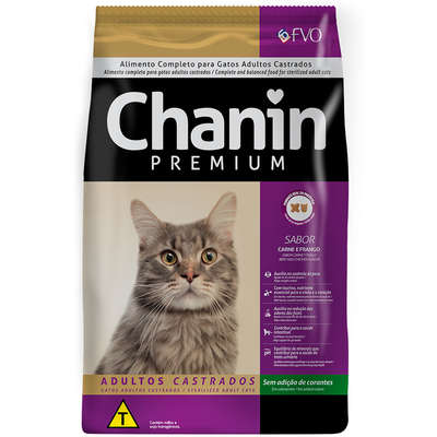 Ração Gatos Chanin Castrados 10.1kg
