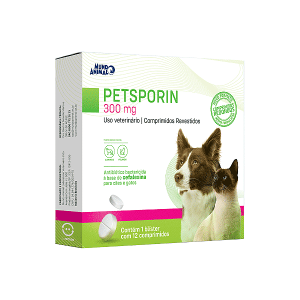 Petsporin Cartela 12 Compr 300 Mg