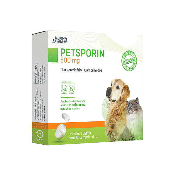 Petsporin Cartela 12 Compr 600 Mg
