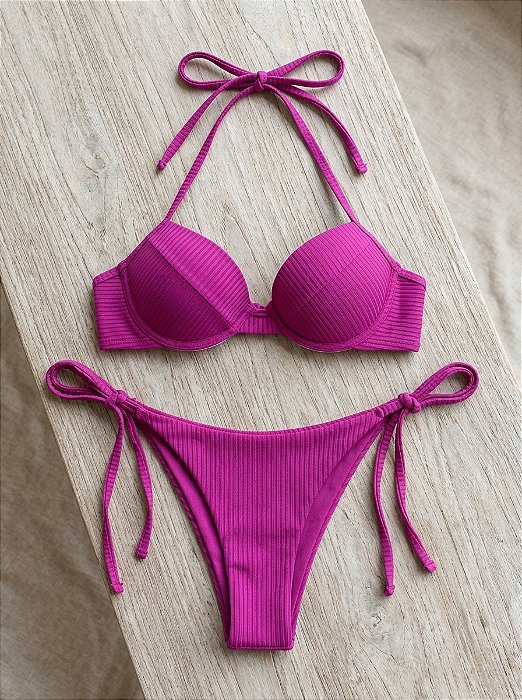 Biquini Meia Taça Com Bojo e Amarração