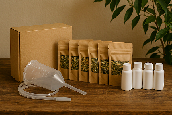 Kit desintoxicação do intestino - enema medicinal.