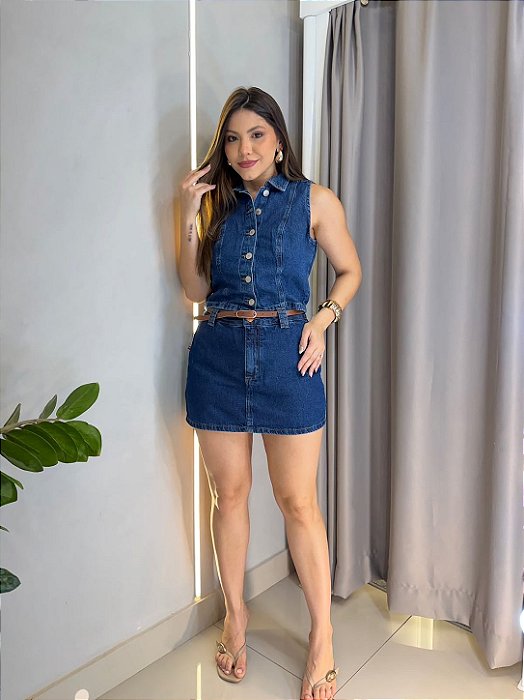 COLETE JEANS COM GOLA