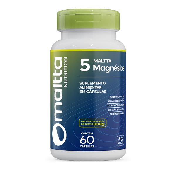 5 Magnésios 60 Cápsulas - Maltta