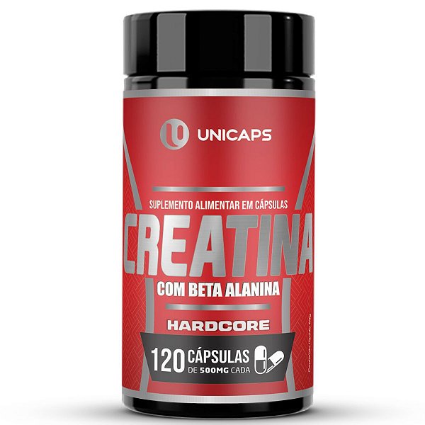 Creatina com Beta Alanina 120 Cápsulas 500mg - Unicaps