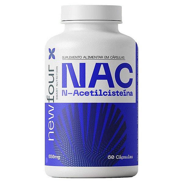 NAC 60 Cápsulas 650mg N-Acetilcisteína - New Four