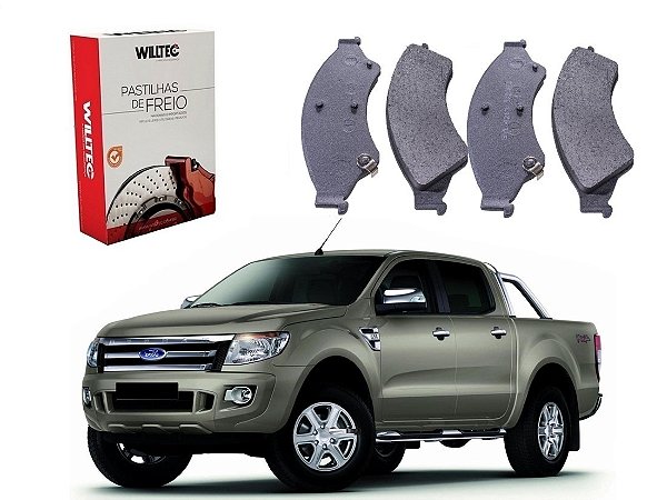 PASTILHA FREIO DIANTEIRA WILLTEC FORD RANGER 2.5 3.2 2013 A 2016