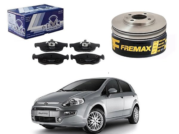 KIT DISCO PASTILHA FREIO DIANTEIRO SYL FREMAX ORIGINAL FIAT PUNTO 1.4 1.6 1.8 2013 A 2017