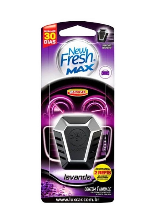ODORIZADOR AUTOMOTIVO PAPEL LUXCAR NEW FRESH MAX LAVANDA