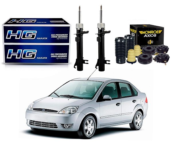 KIT AMORTECEDOR DIANTEIRO NAKATA AXIOS ORIGINAL FORD FIESTA SEDAN 1.0 1.6 2003 A 2006