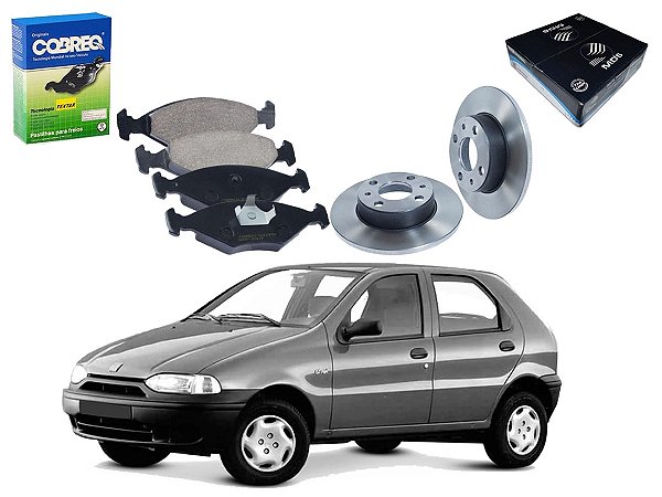 KIT DISCO PASTILHA FREIO DIANTEIRO COBREQ FIAT PALIO 1.0 1996 A 2000
