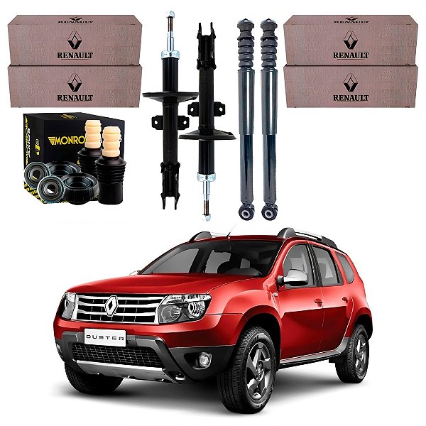 KIT AMORTECEDOR DIANTEIRO TRASEIRO AXIOS RENAULT DUSTER 4X2 1.6 2.0 2012 A 2016