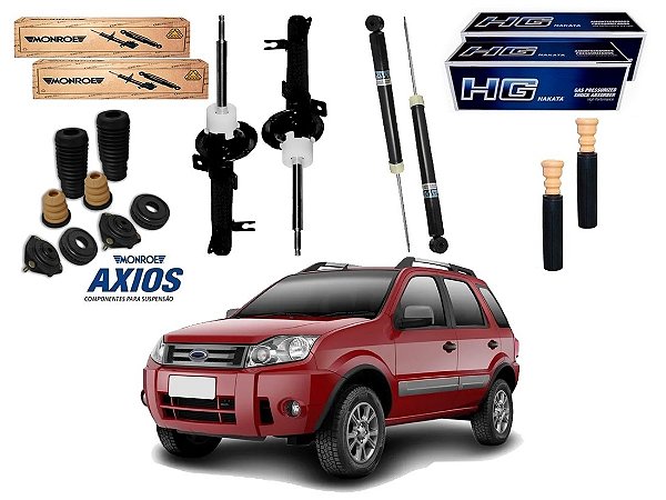 KIT AMORTECEDOR DIANTEIRO TRASEIRO NAKATA ECOSPORT 4X2 4X4 AUTOMATICA MANUAL 2.0 2008 A 2012