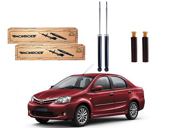 KIT AMORTECEDOR TRASEIRO MONROE TOYOTA ETIOS SEDAN 1.5 2012 A 2016