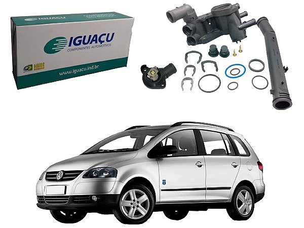 CARCAÇA VÁLVULA TERMOSTÁTICA VOLKSWAGEN SPACEFOX 1.6 8V 2006 A 2009