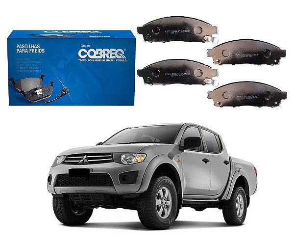 PASTILHA FREIO DIANTEIRA COBREQ MITSUBISHI L200 TRITON 2.4 2013 A 2015