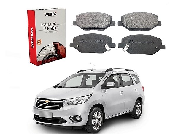 PASTILHA FREIO DIANTEIRA WILLTEC CHEVROLET SPIN 1.8 2017 A 2020