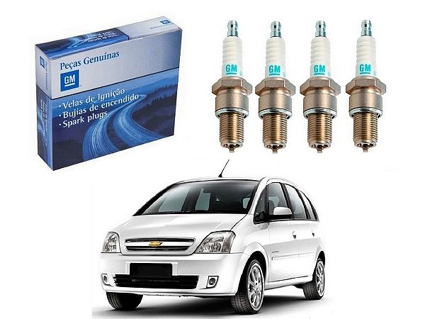 JOGO VELAS ORIGINAL CHEVROLET MERIVA 1.4 2009 A 2012