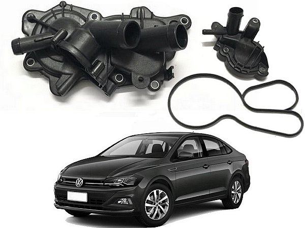 CARCAÇA VALVULA TERMOSTÁTICA VOLKSWAGEN VIRTUS 1.0 MPI 1.6 MSI 2018 A 2022