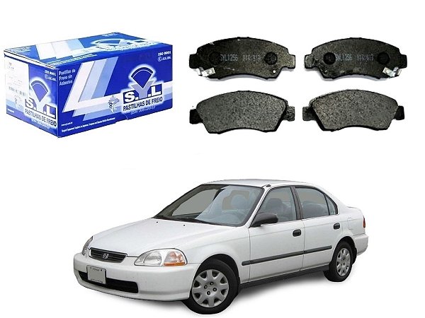 PASTILHA FREIO DIANTEIRA SYL HONDA CIVIC 1.4 1995 A 2001