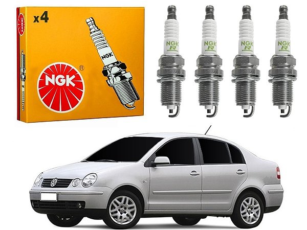 JOGO VELAS IGNIÇÃO NGK VOLKSWAGEN POLO SEDAN 1.6 FLEX 2004 A 2006