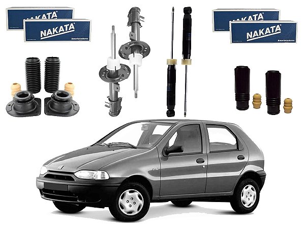 KIT AMORTECEDOR DIANTEIRO TRASEIRO NAKATA FIAT PALIO 1.0 1.5 1.6 1996 A 2000