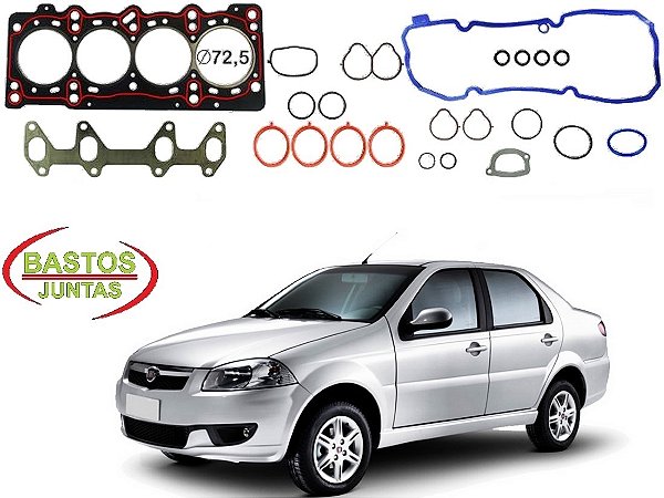 JOGO JUNTA CABEÇOTE BASTOS FIAT SIENA RST III 1.0 8V 2007 A 2009