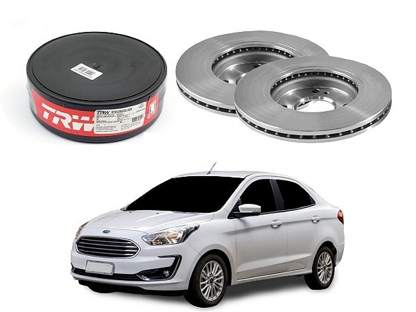 DISCO FREIO DIANTEIRO TRW FORD KA SEDAN 1.0 1.5 2018 A 2020