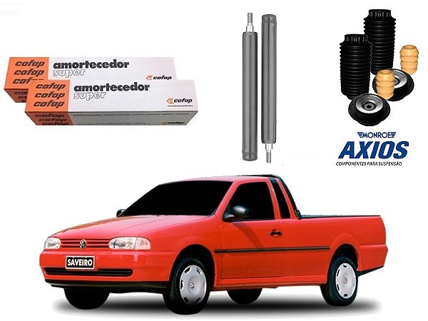 KIT AMORTECEDOR DIANTEIRO COFAP VOLKSWAGEN SAVEIRO BOLA G2 1.6 1.8 2.0 1997 A 2000