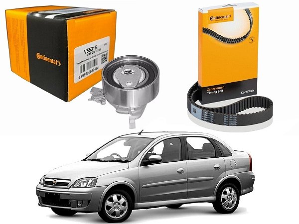 KIT CORREIA DENTADA TENSOR CONTITECH ORIGINAL CHEVROLET CORSA NOVO SEDAN 1.4 2007 A 2012