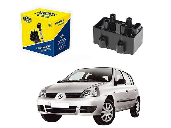 BOBINA DE IGNIÇÃO MARELLI RENAULT CLIO 1.0 8V 1.6 8V 1998 A 2008